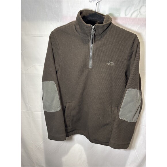 Alpha Industries S Ribbed Polar Fleece Pullover Sweater Mens Elbow Pads Military - Picture 5 of 16